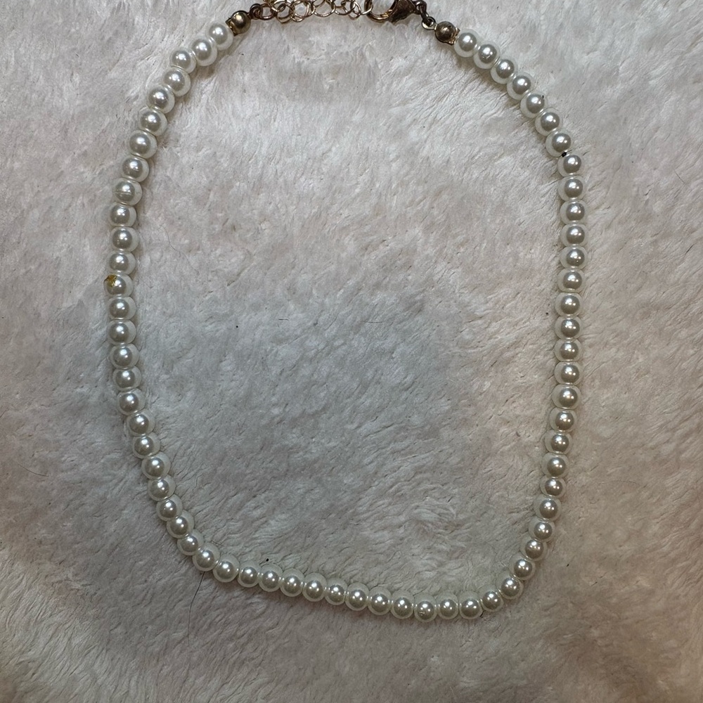 faux pearl necklace